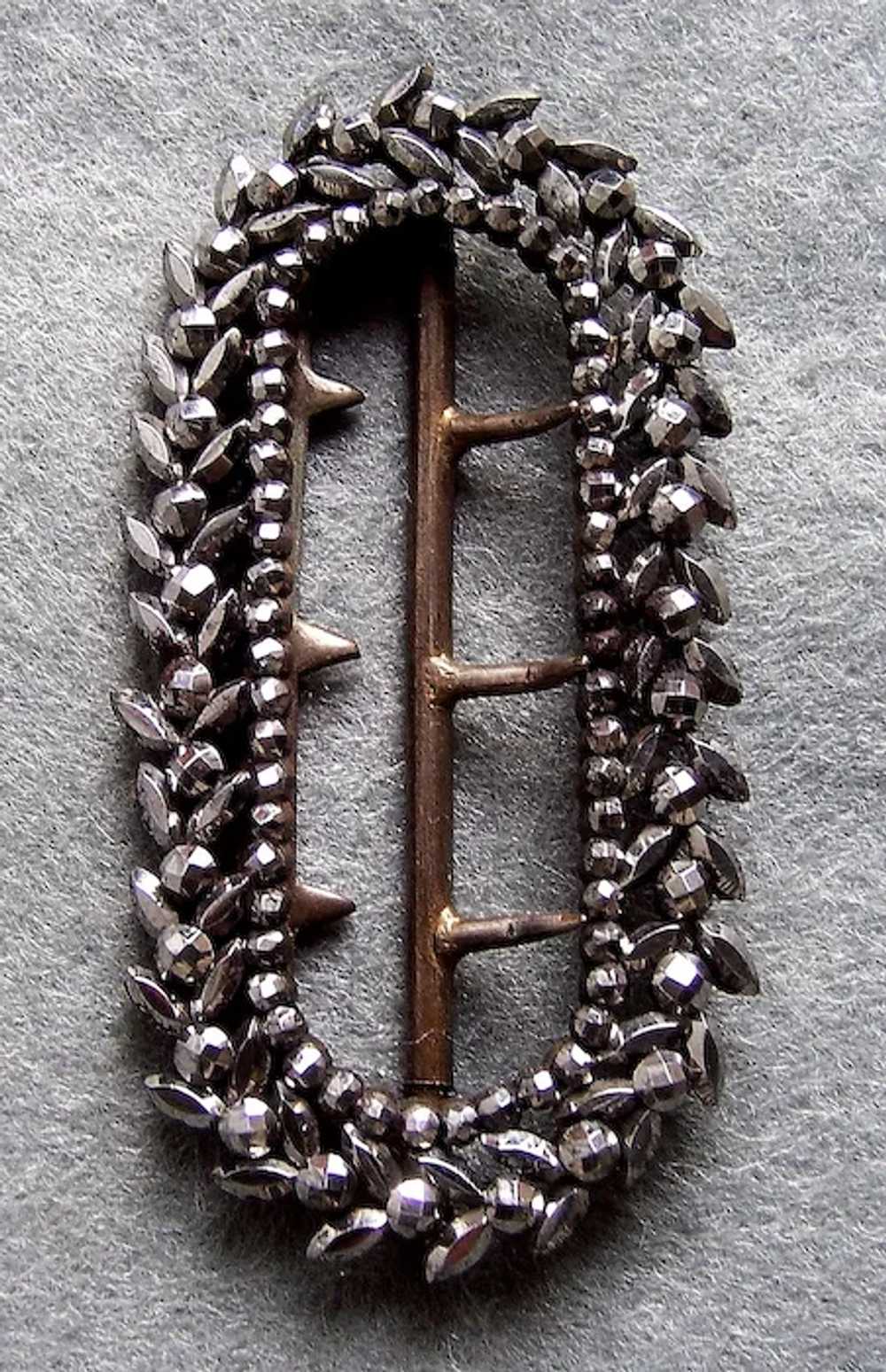 Victorian cut steel belt or sash buckle or belt o… - image 3