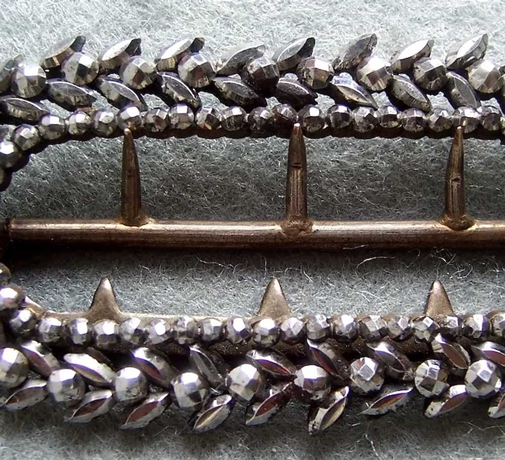 Victorian cut steel belt or sash buckle or belt o… - image 4