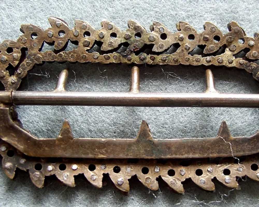 Victorian cut steel belt or sash buckle or belt o… - image 5