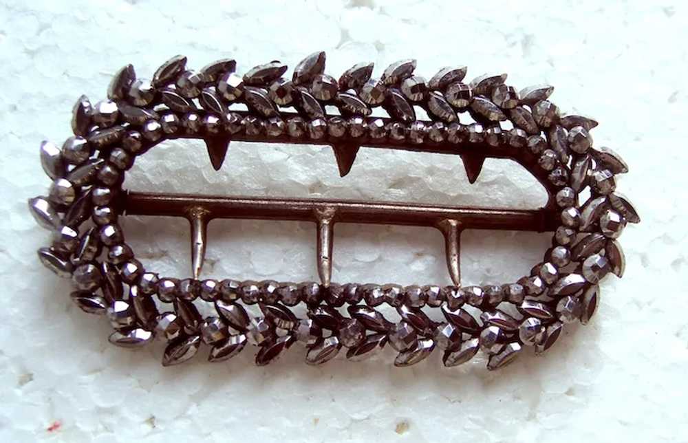 Victorian cut steel belt or sash buckle or belt o… - image 6