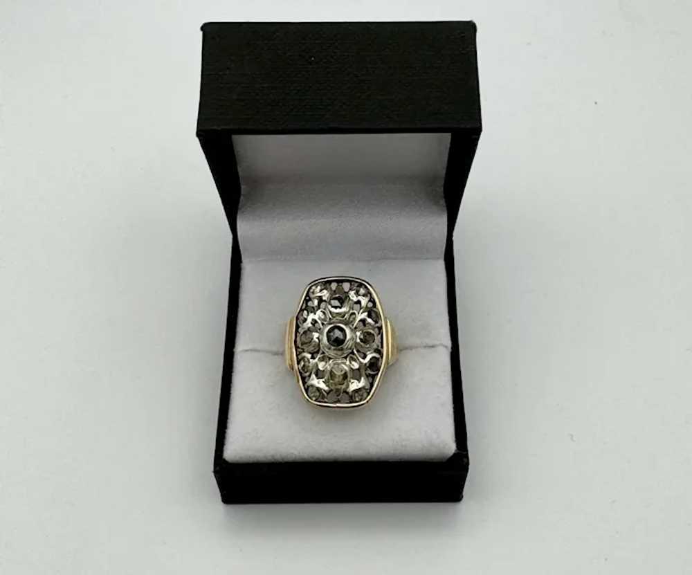 French Antique Georgian 14K Yellow Gold Silver To… - image 2