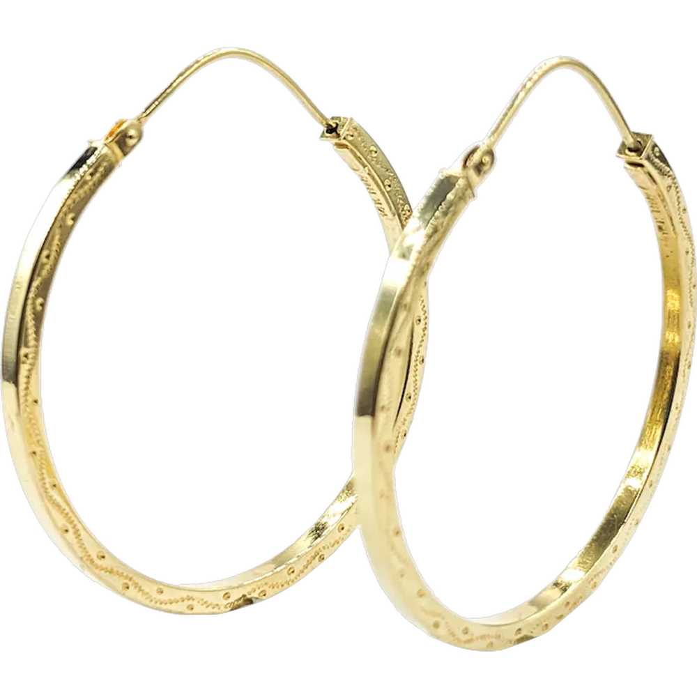 Classic Hoop Earrings In Yellow Gold - image 1