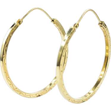 Classic Hoop Earrings In Yellow Gold - image 1