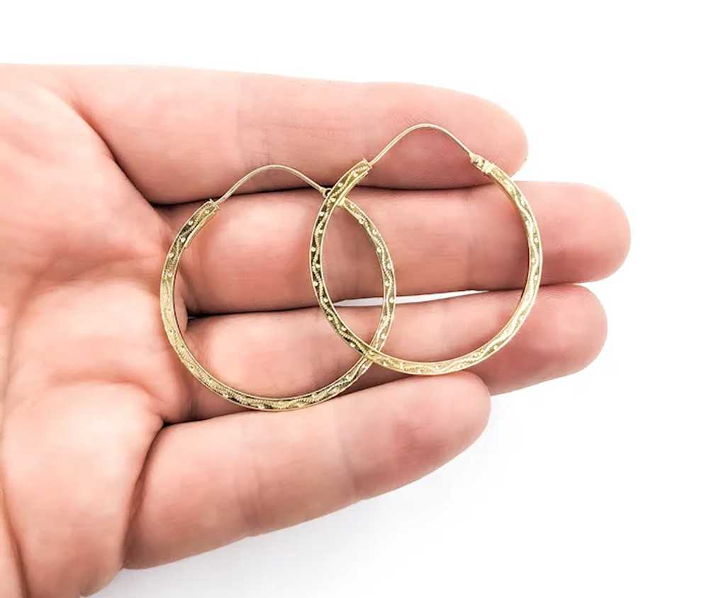 Classic Hoop Earrings In Yellow Gold - image 2