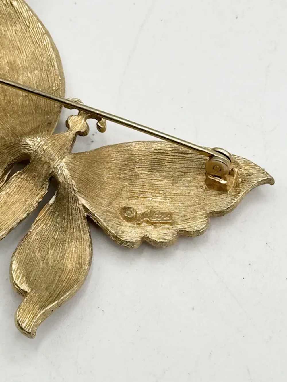 Vintage Coro Pegasus butterfly brooch pin - image 4