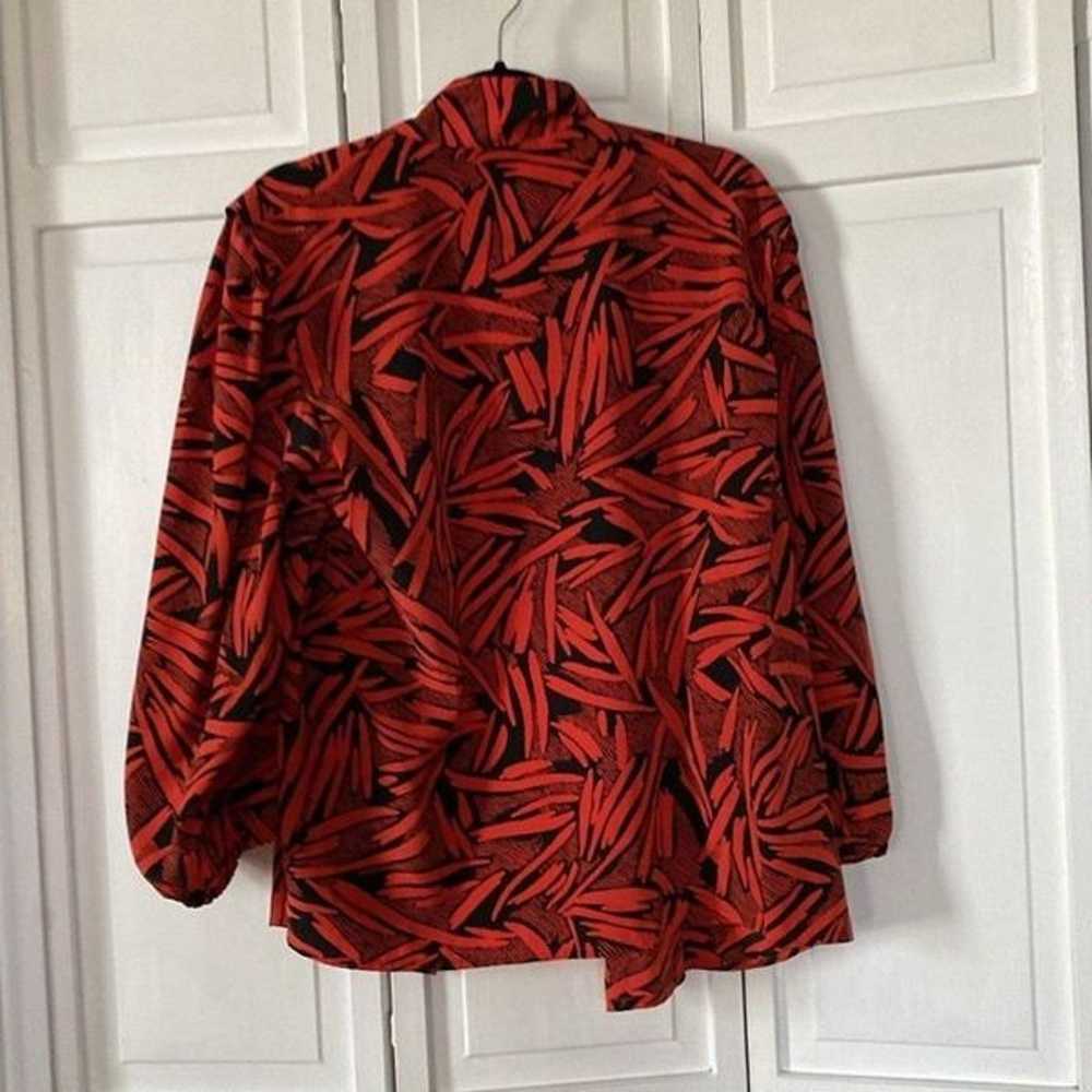 Vintage orange and black blouse.  Size 18.  Remov… - image 7