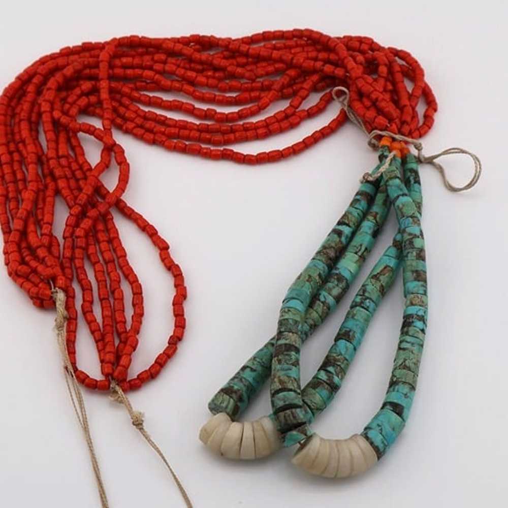 Vintage Native American Turquoise Necklace Navajo… - image 10