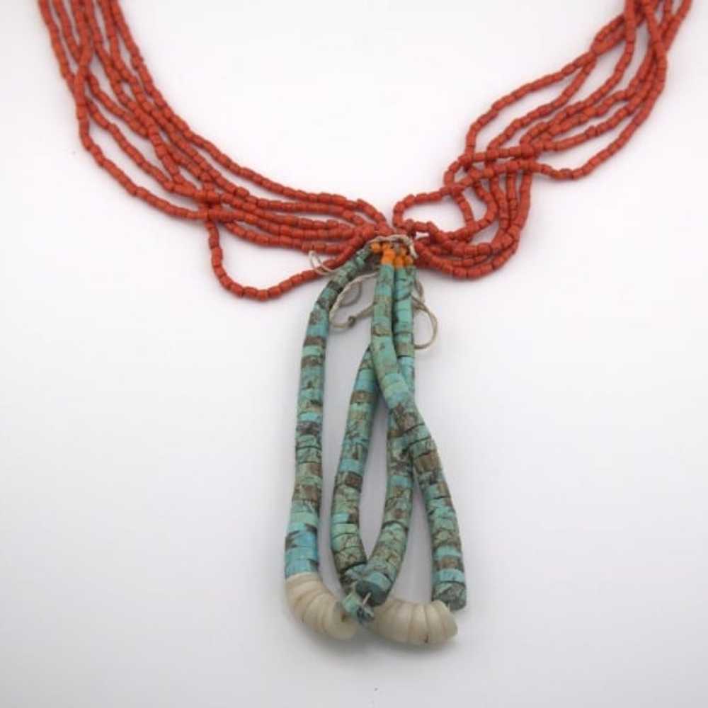 Vintage Native American Turquoise Necklace Navajo… - image 7