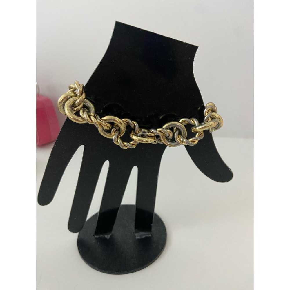 Vintage J Crew Art Deco chunky chain bracelet - image 1