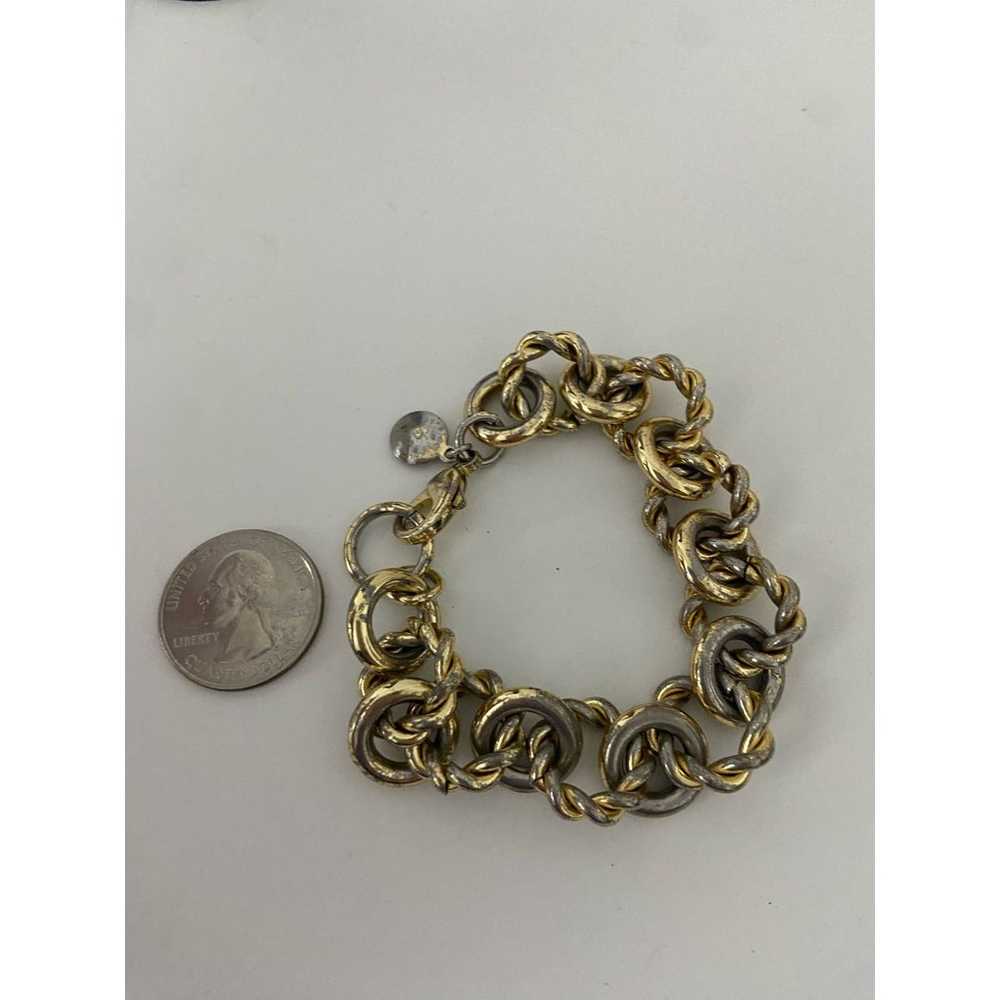 Vintage J Crew Art Deco chunky chain bracelet - image 2