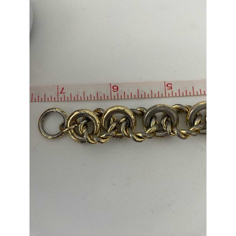 Vintage J Crew Art Deco chunky chain bracelet - image 3