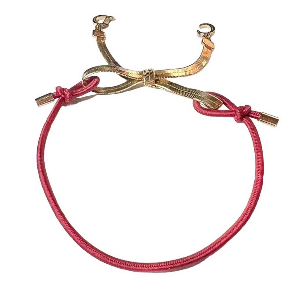 VTG AUTH Christian Dior Red Elastic Gold Chain CD… - image 10