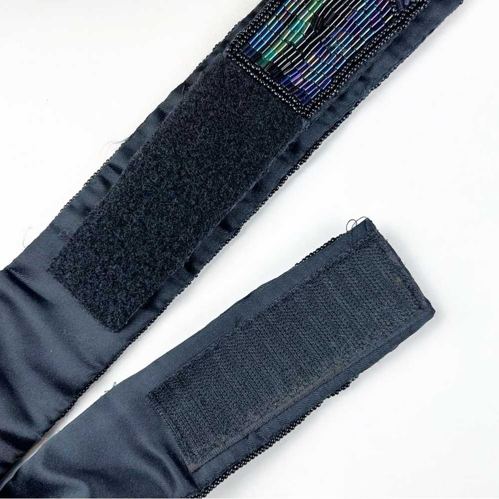 Vintage 80's Colorful Beaded Waist Belt - image 5