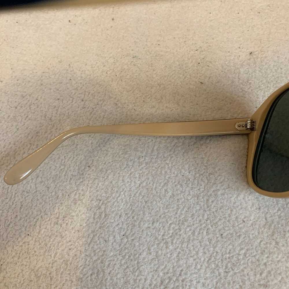 Vintage Mirrored Blue White Tan Sunglasses Made i… - image 6