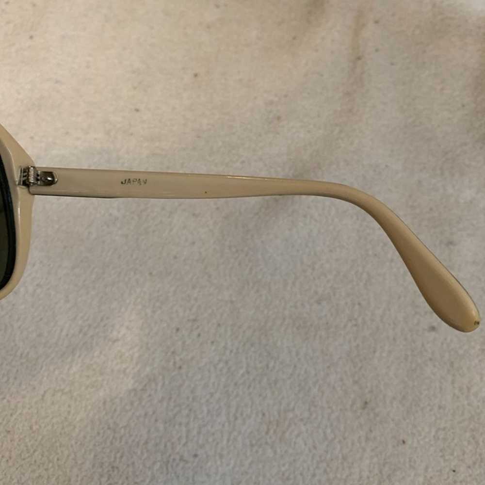 Vintage Mirrored Blue White Tan Sunglasses Made i… - image 7