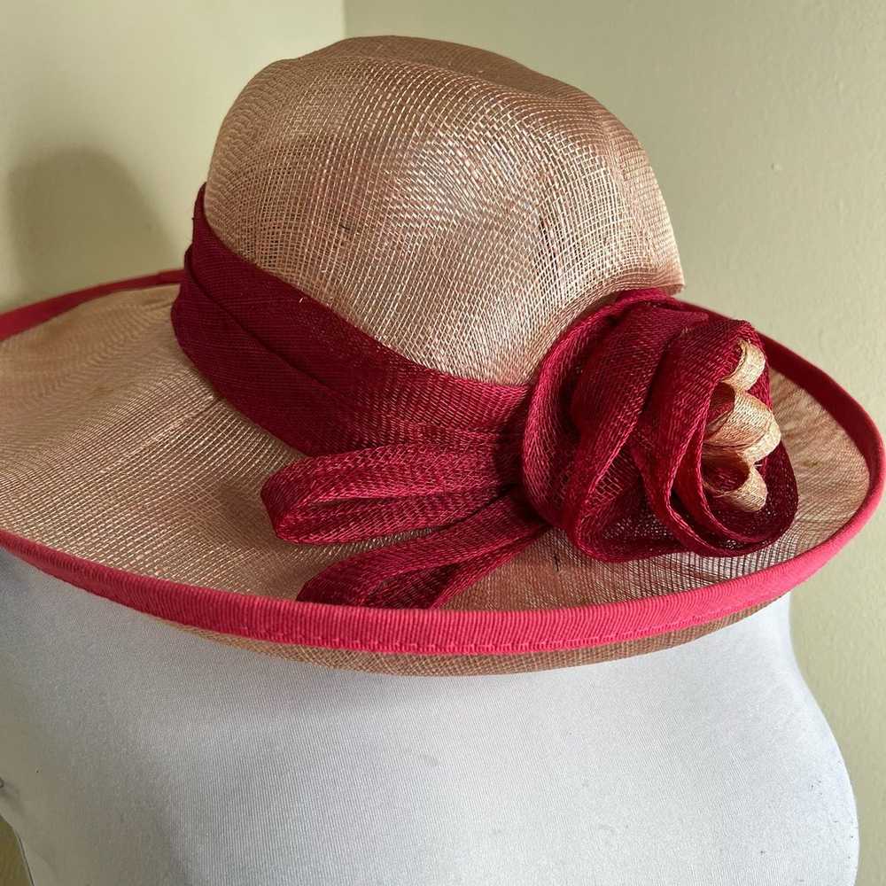 Vintage Lady Rachel Derby Sun Hat OS Royal Wide B… - image 2