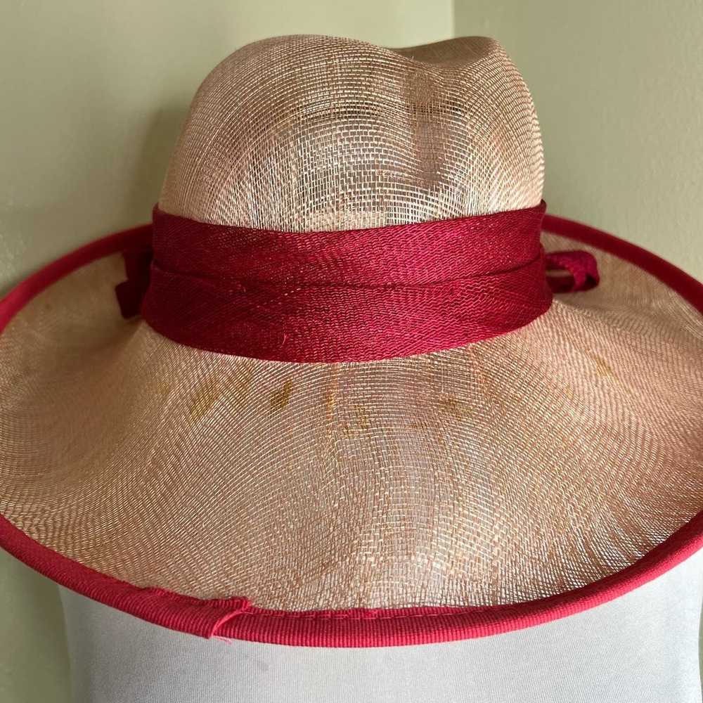 Vintage Lady Rachel Derby Sun Hat OS Royal Wide B… - image 6