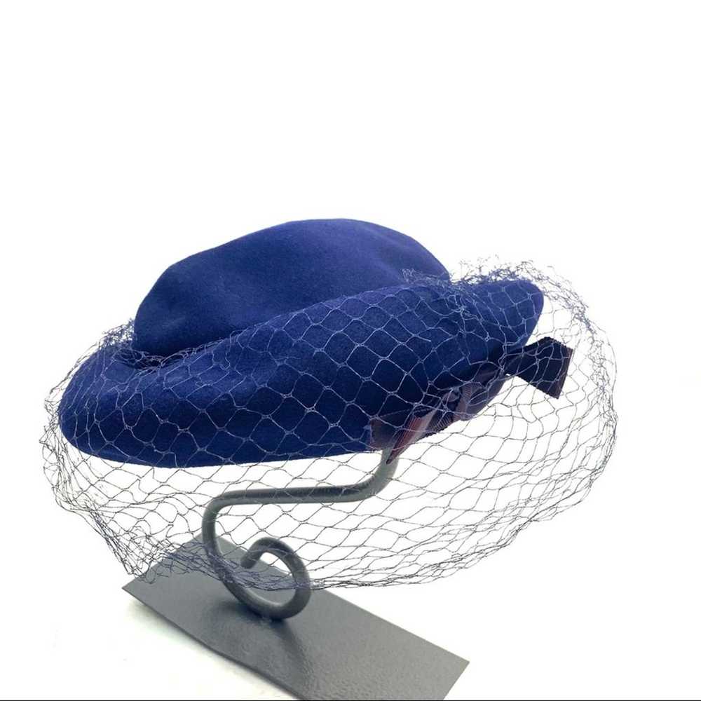 Vintage Glencove Navy Blue & Purple 100% Wool Bum… - image 3