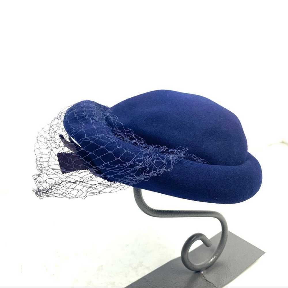 Vintage Glencove Navy Blue & Purple 100% Wool Bum… - image 4