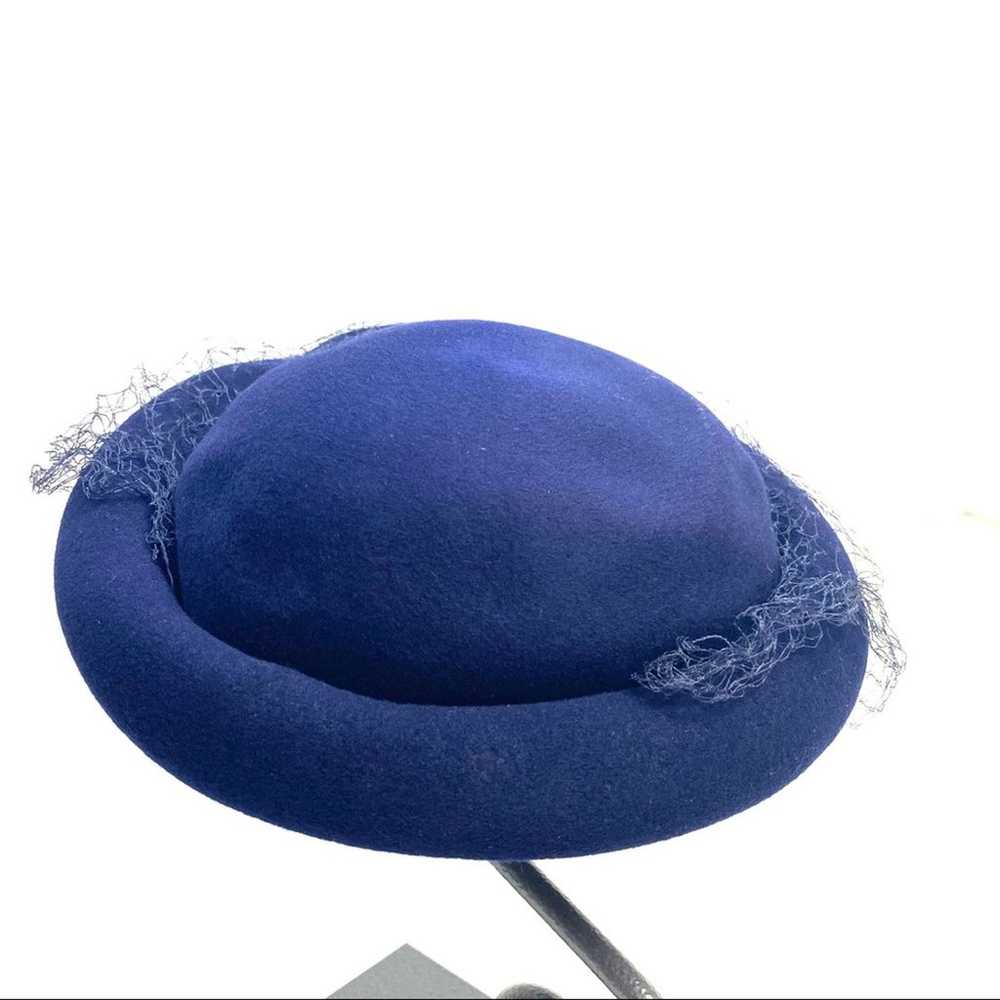 Vintage Glencove Navy Blue & Purple 100% Wool Bum… - image 5
