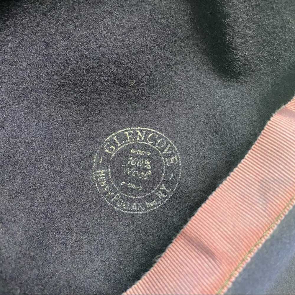 Vintage Glencove Navy Blue & Purple 100% Wool Bum… - image 7