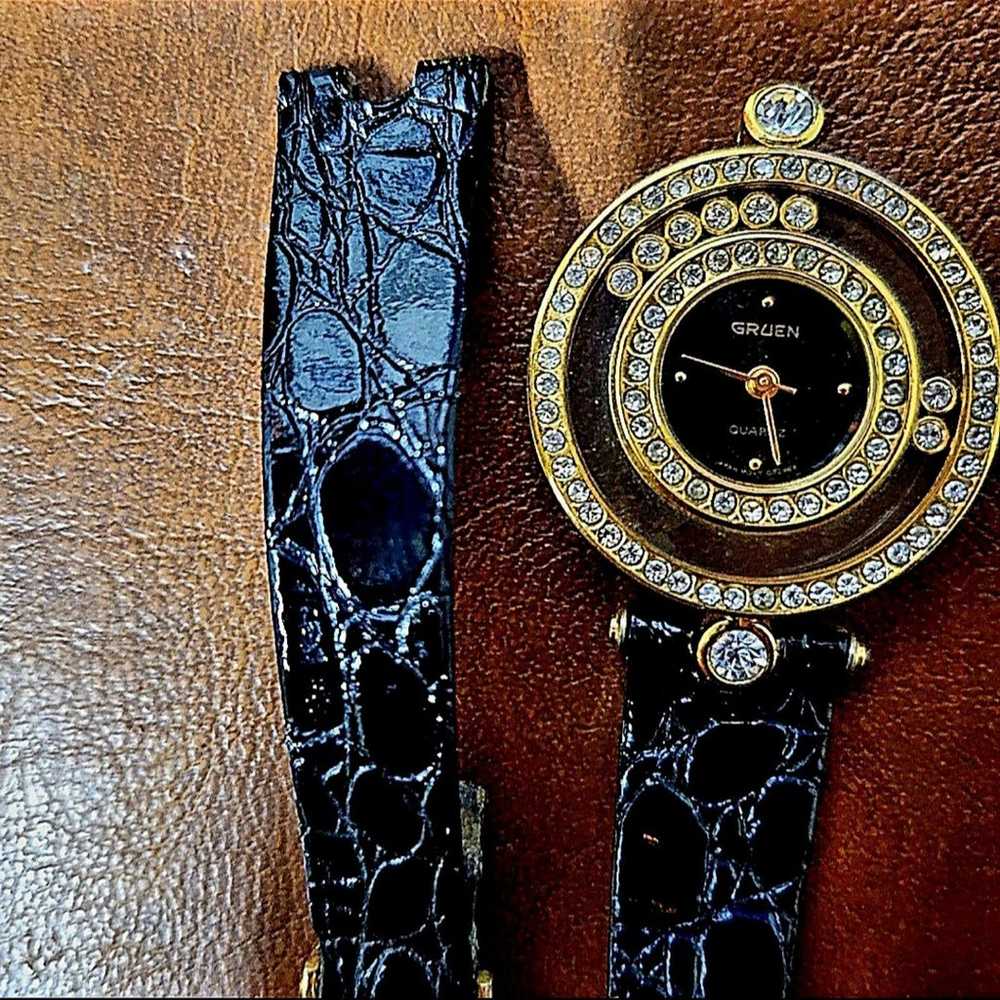Vintage Watches Lot; Gruen Wristwatch With Strap … - image 2