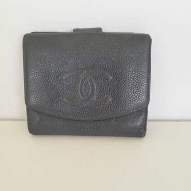 CHANEL CC Authentic Vintage Card Bill Holder Blac… - image 1