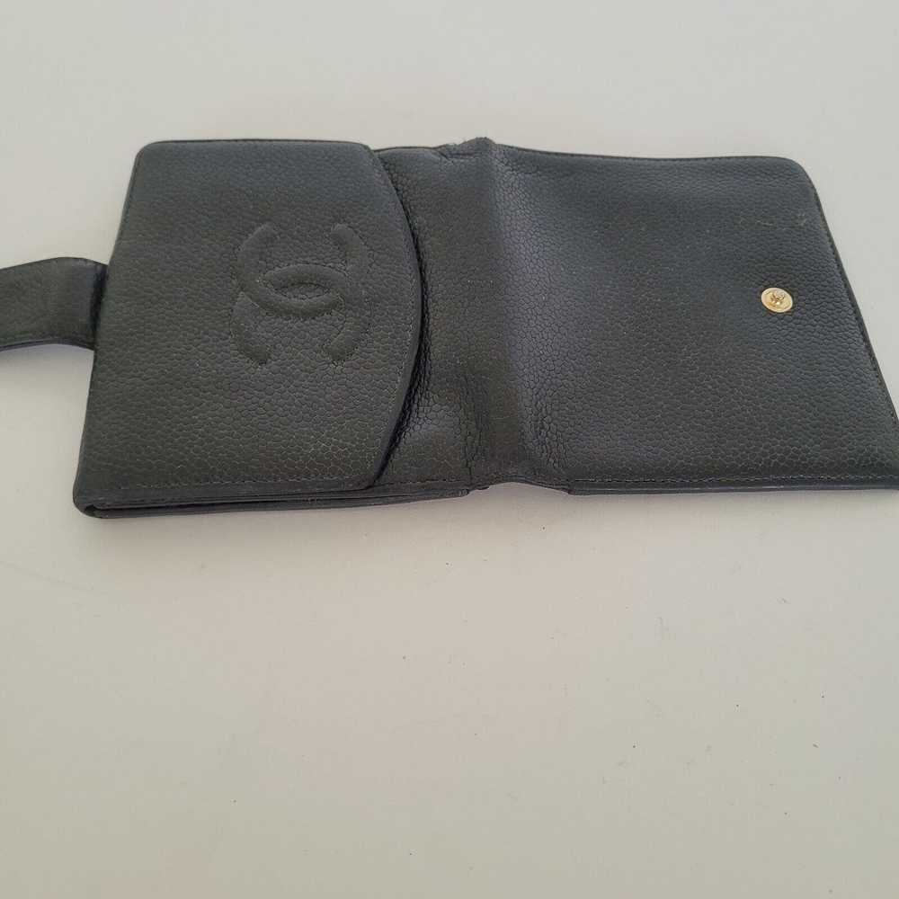 CHANEL CC Authentic Vintage Card Bill Holder Blac… - image 9