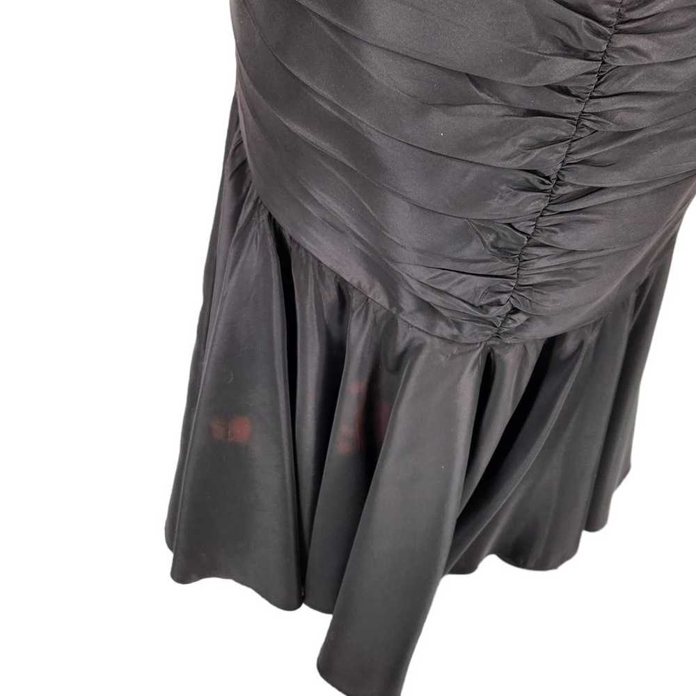 Vintage 80s Lillie Rubin Black Strapless Gown wit… - image 9