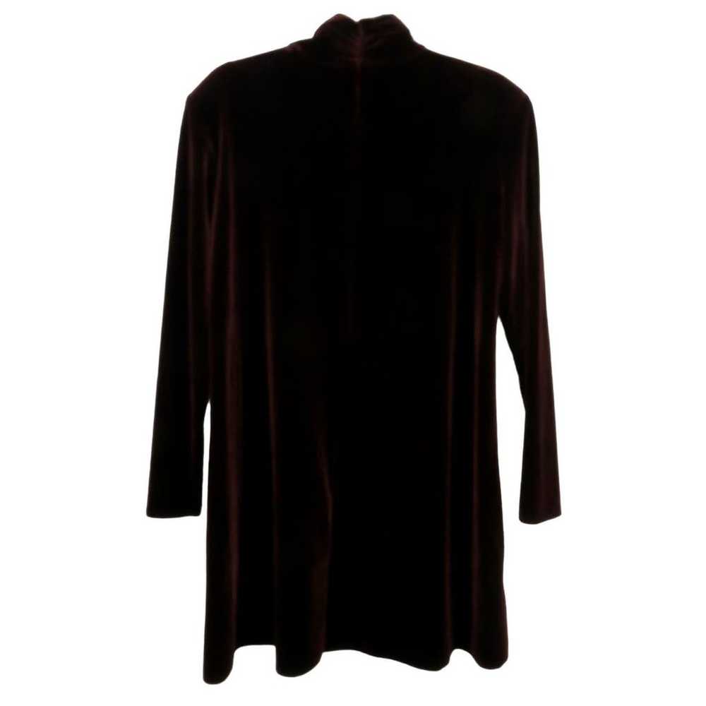 Dawn Joy Vintage Burgundy Velvet Dress Long Sleev… - image 3