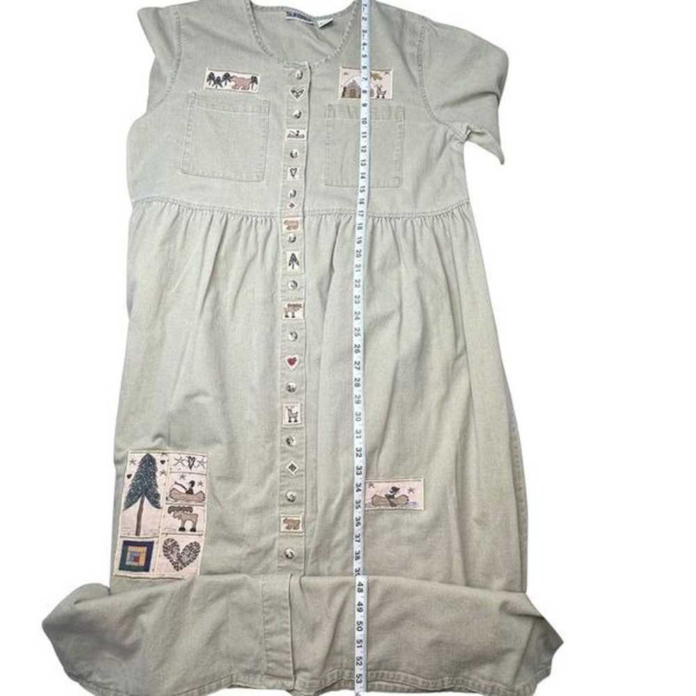 SUNBELT Vintage Khaki Cotton Dress Size XL - image 12