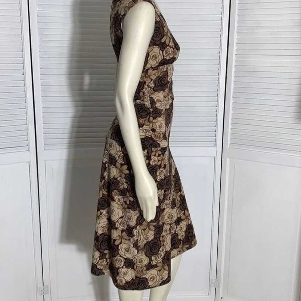 Vintage 90’s Brown Floral Midi Dress Size Medium - image 8