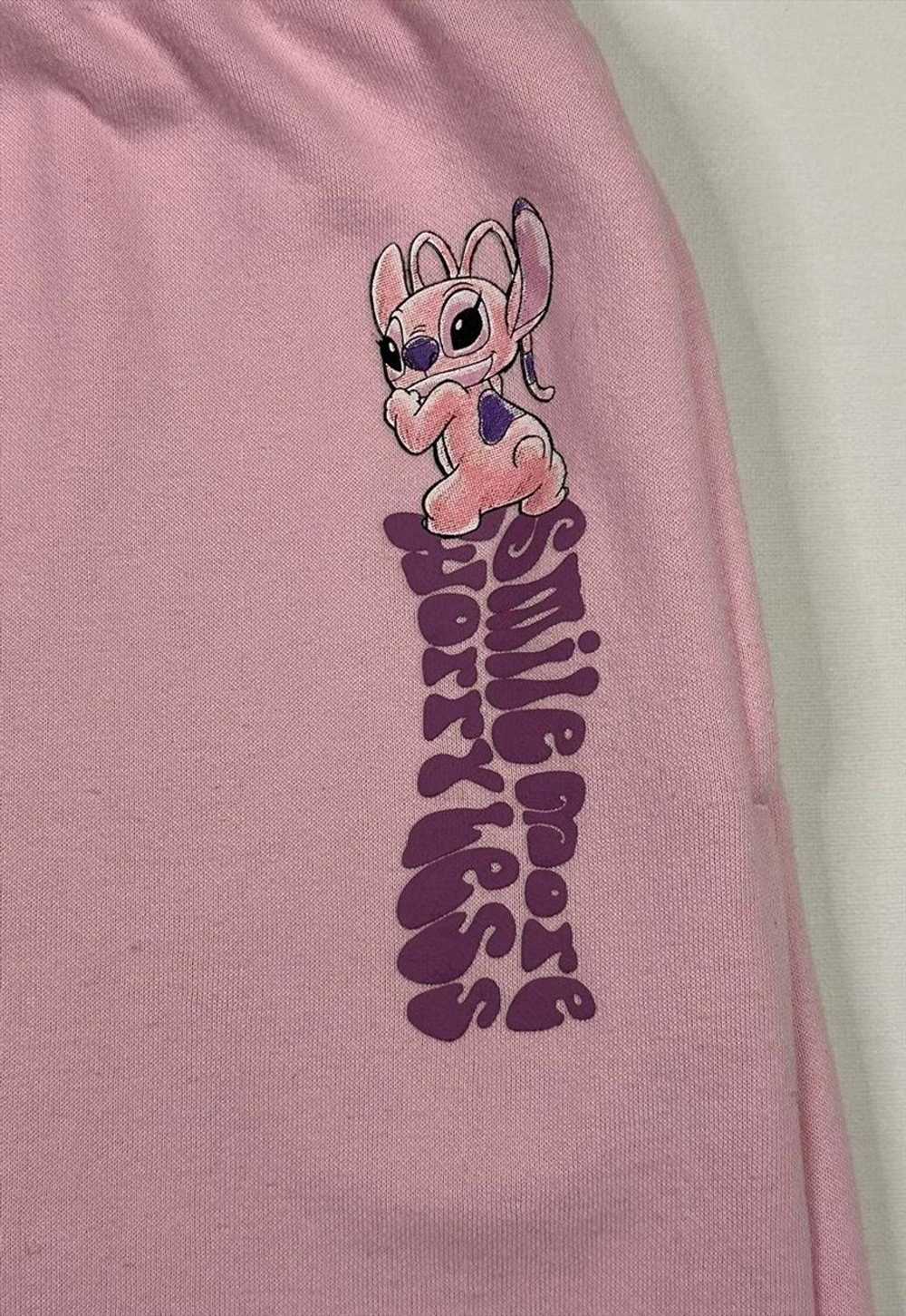 Disney Lilo and Stitch pink joggers womens size S - image 3