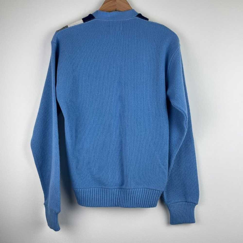 60's Cascade Sportwear Blue Striped Cardigan Swea… - image 6