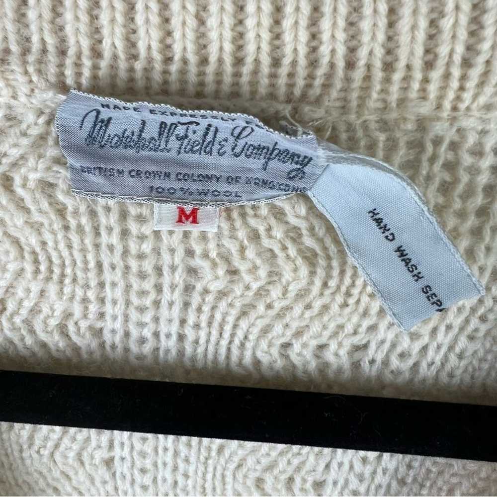 Marshall Field & Company Wool Cardigan Cream sz M - image 8