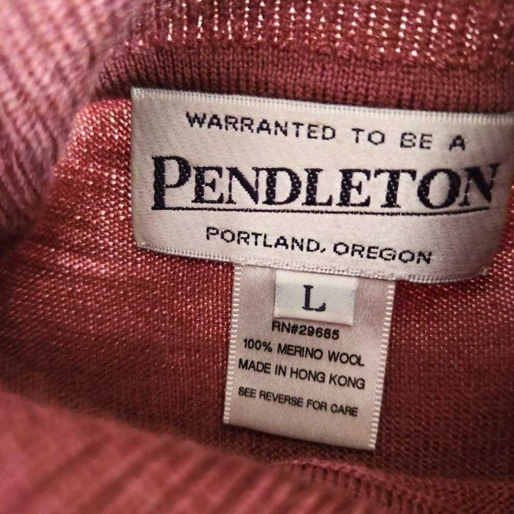 Vintage 90s Pendleton Merino Wool Turtleneck Swea… - image 4