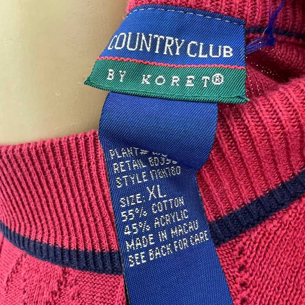 Country Club by Koret XL VINTAGE 90s Womens Red K… - image 9