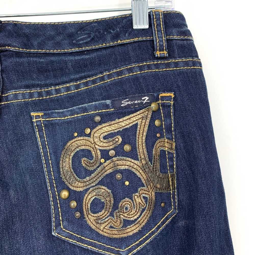 Seven7 Y2K Jeans Women's Size 8 Flare Leg Dark Wa… - image 3