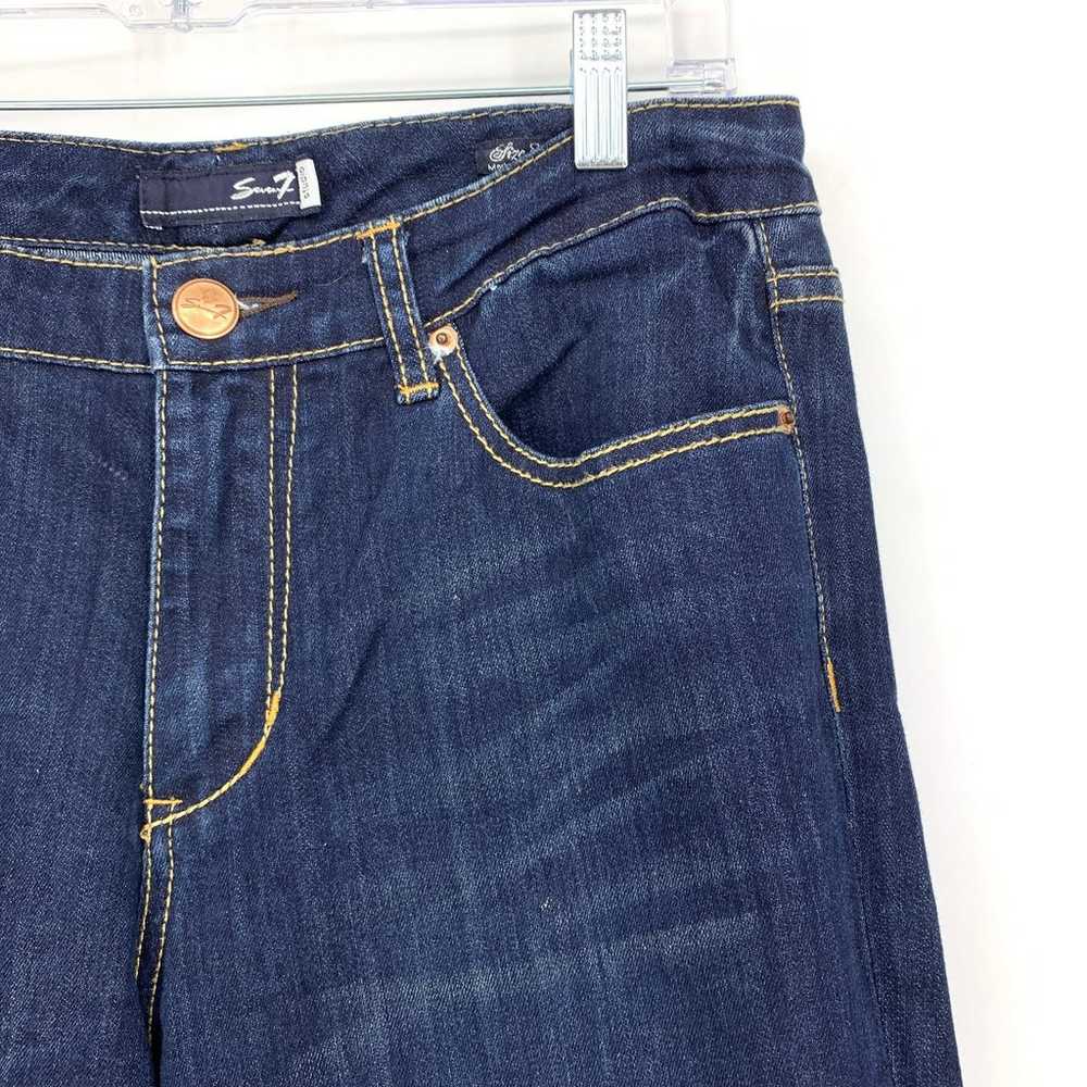 Seven7 Y2K Jeans Women's Size 8 Flare Leg Dark Wa… - image 4
