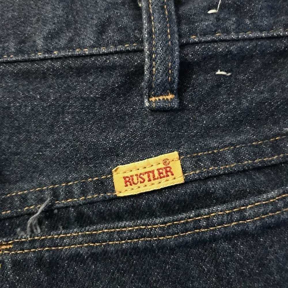 Vtg 80s Rustler distressed mom flare jeans 28.5" - image 11