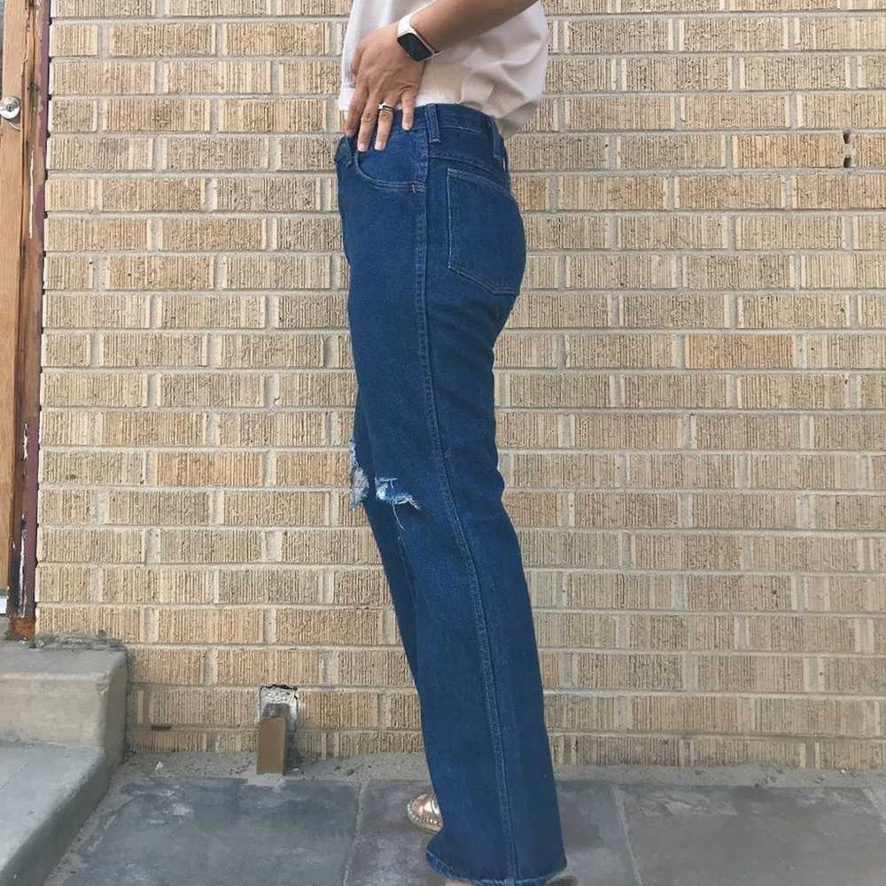 Vtg 80s Rustler distressed mom flare jeans 28.5" - image 3
