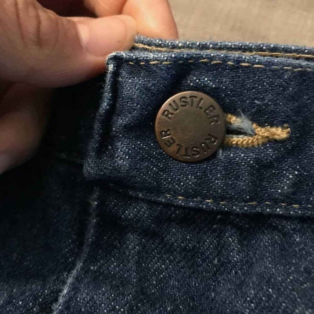 Vtg 80s Rustler distressed mom flare jeans 28.5" - image 9