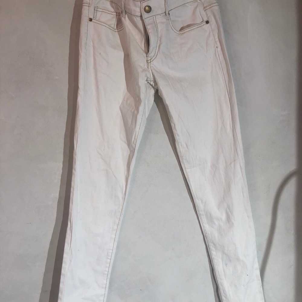 Designer: white vintage Versace jeans is:27 It:40 - image 2