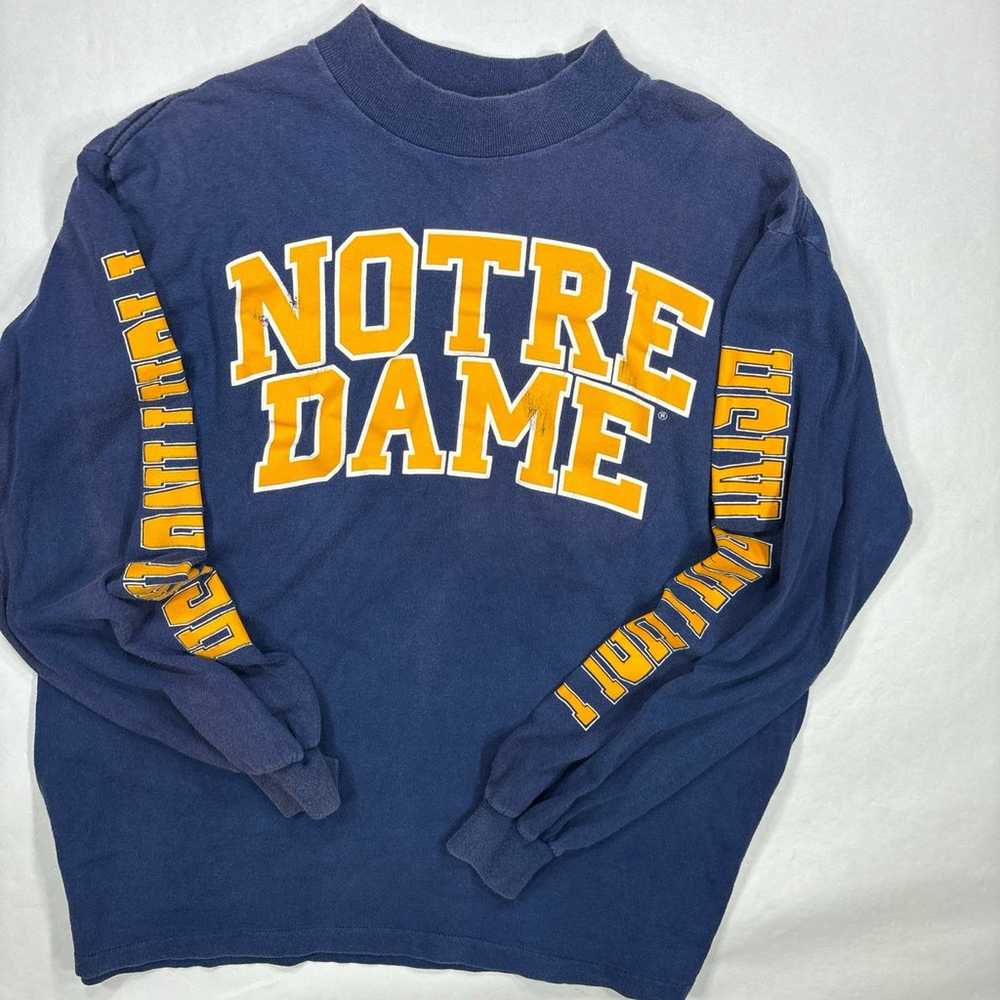 Vintage 90s Notre Dame University large print gra… - image 2