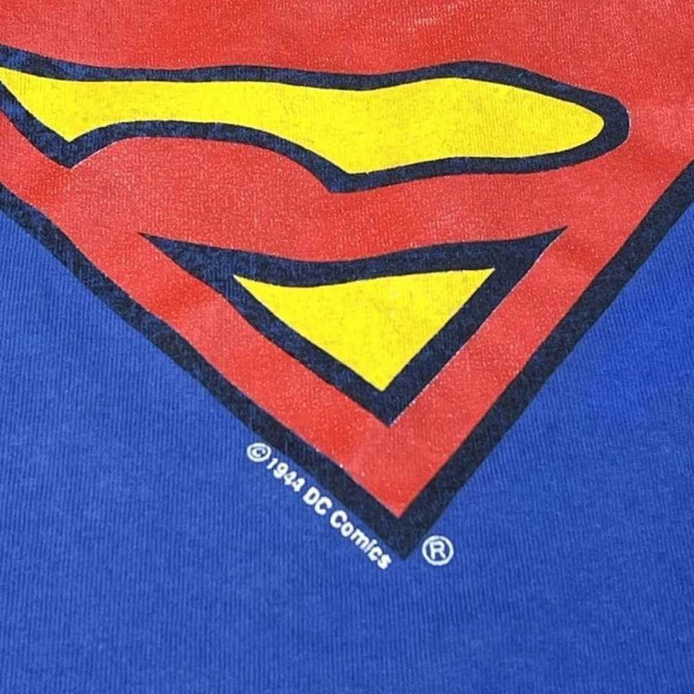 Vintage 90's Superman Single Stitch T Shirt Stamp… - image 3