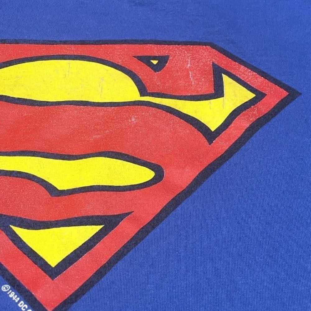 Vintage 90's Superman Single Stitch T Shirt Stamp… - image 4