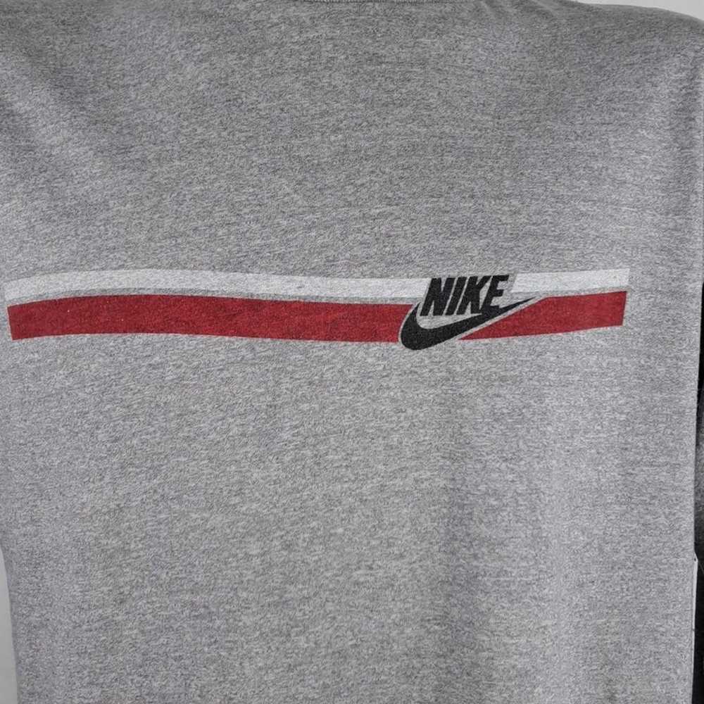 Vintage 70's Nike spellout 2 stripes grey & black… - image 3