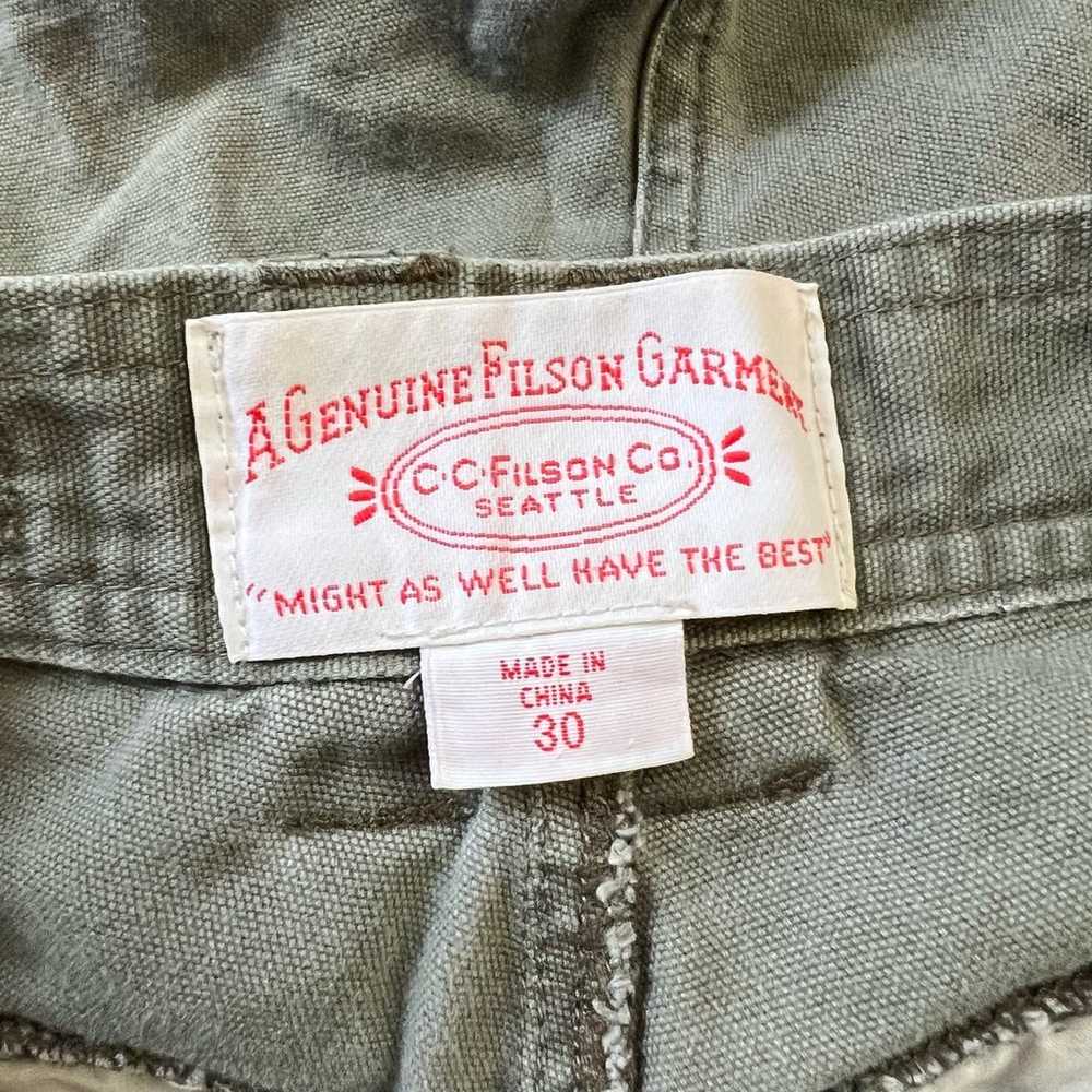 Vintage C.C Filson Shorts Mens 30 Cargo Canvas Gr… - image 5