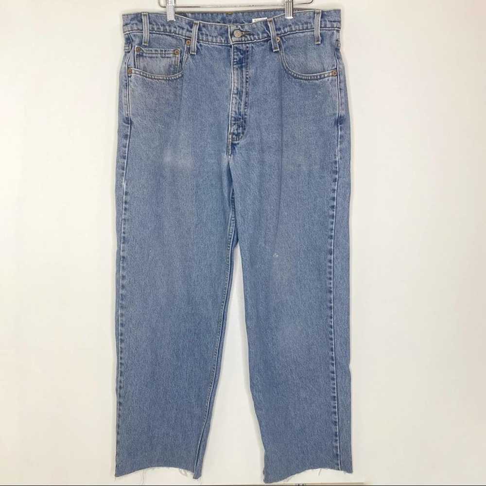 Vintage Levi’s 550 High Rise Raw Edge Ankle Jeans… - image 11