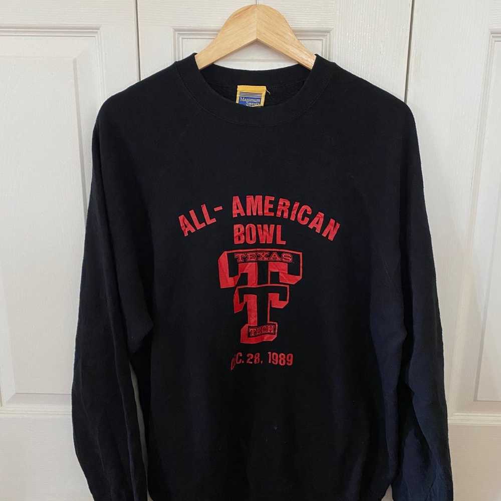 Vintage 1989 All American Bowl Texas Tech Crewnec… - image 1